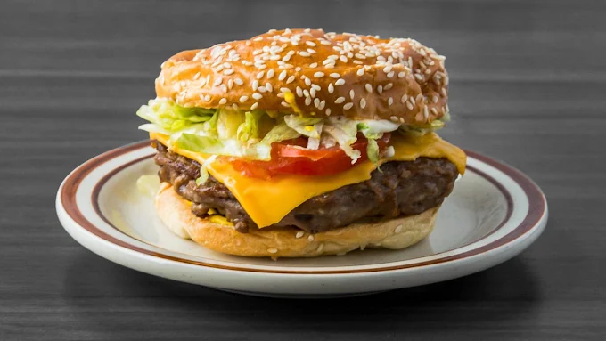 Halal beef burger at The Kolachi Kitchen — Downtown Winnipeg