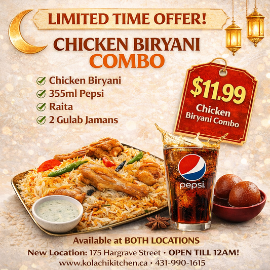 Today Special Chicken Biryani, Raita, Drink & Gulabjaman