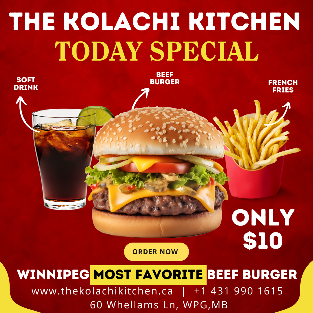 Classic Beef Burger Combo (With Fries & Drink)