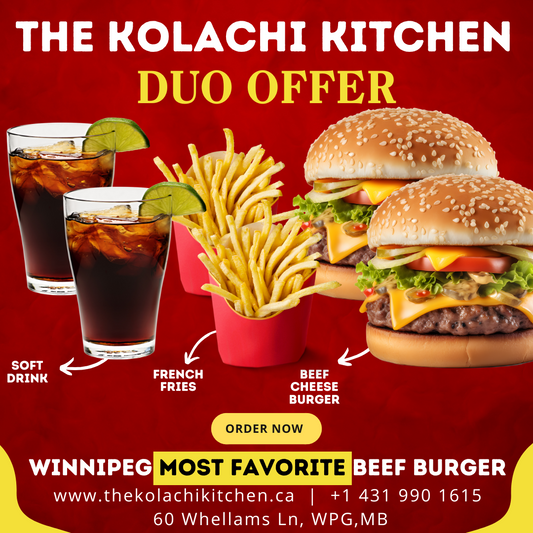 DUO OFFER - Classic Beef Burger Combo (With Fries & Drink)